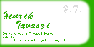 henrik tavaszi business card